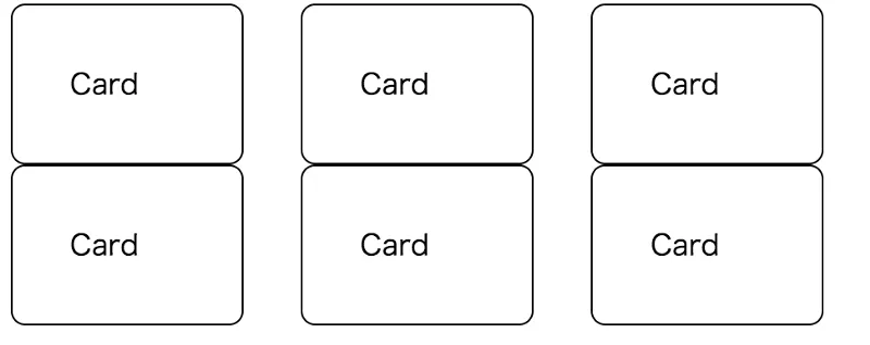 Row-based card list