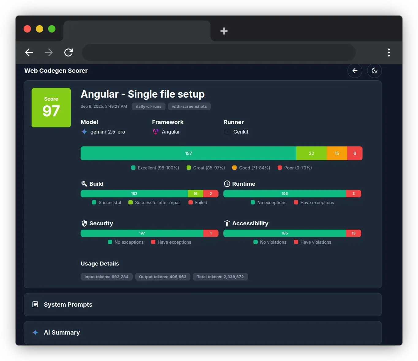 Web Codegen Scorer