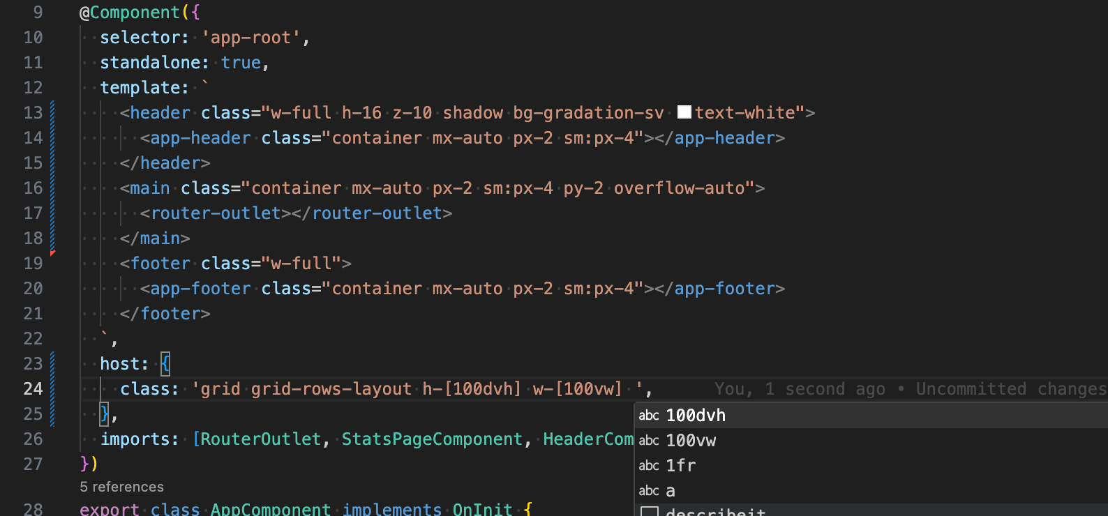 hostメタデータのclassプロパティはTailwindCSS Extensionにクラスを記述する場所だと認識されていない